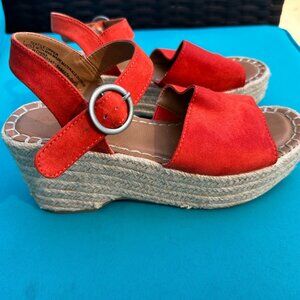 Orange Universal Thread 2-Pc Espadrille Wedge, Size 7
